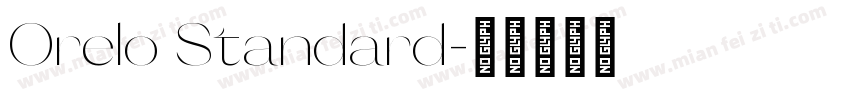 Orelo Standard字体转换